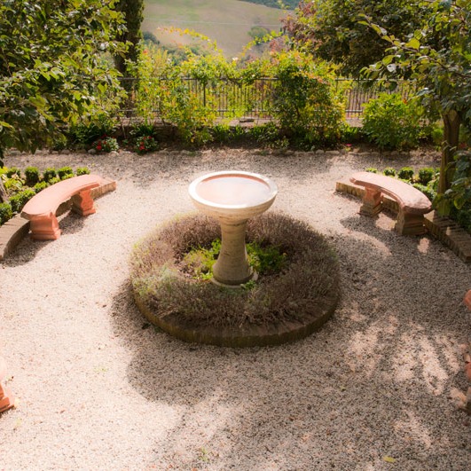 Castiglioncello del Trinoro garden room on the brow of a hill