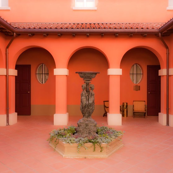 Matilde di Canossa courtyard built in recent years
