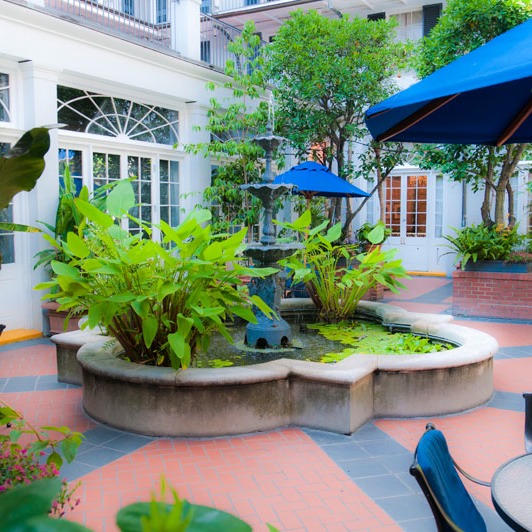 French Quarter hotel courtyard is a classic