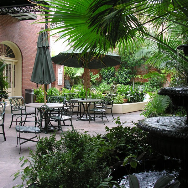 classic courtyard in the French Quarter