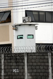 Sao Paulo, Brazil guard shack & razor wire
