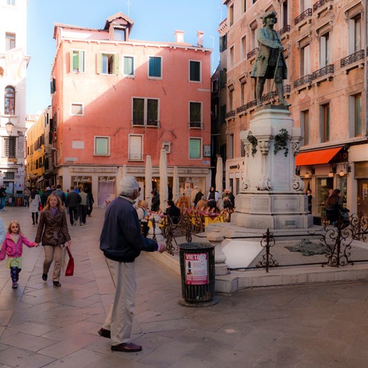 Venice piazza is a classic outdoor room