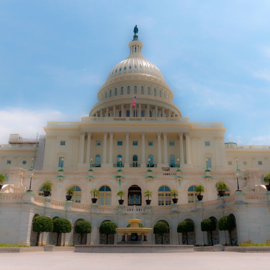 ever notice the semi-circular outdoor room at the foot of the US Capitol?