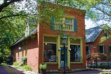brick corner store in German Village, Columbus, Ohio