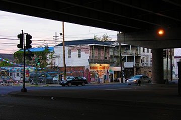 under the Claiborne expressway in New Orleans (I-10)