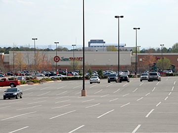 power center parking lot in Huntsville, Alabama