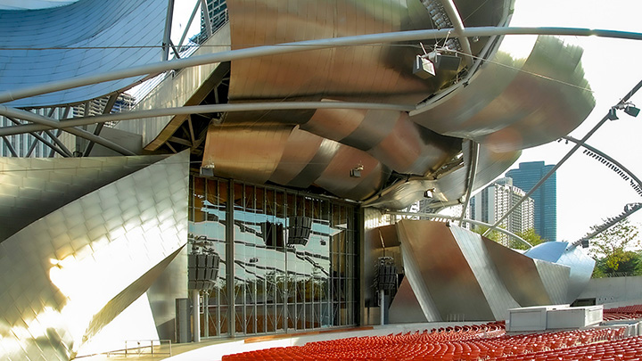Frank Gehry's amphitheater at Chicago's Millennium Park