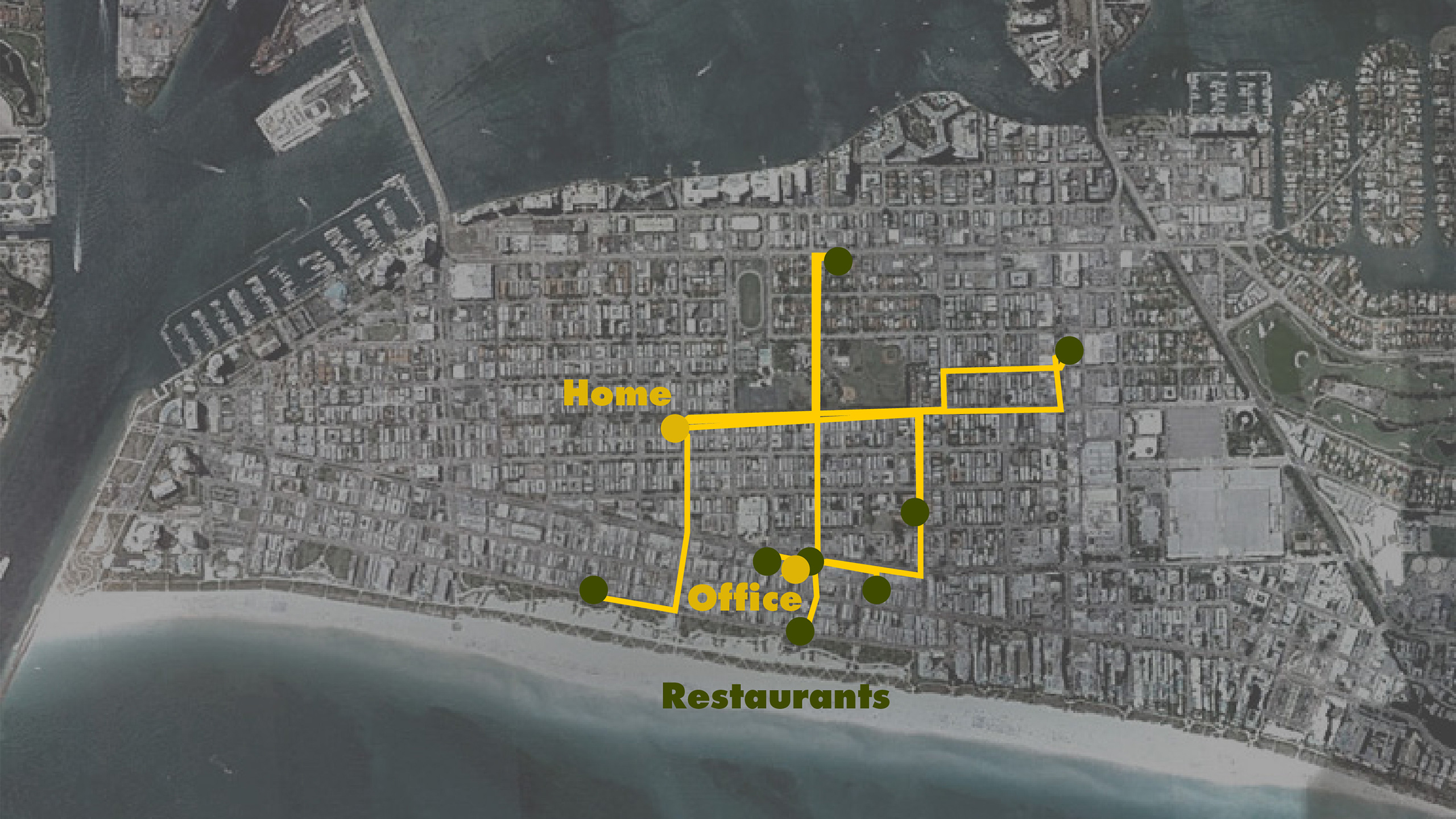 paths to our favorite restaurants