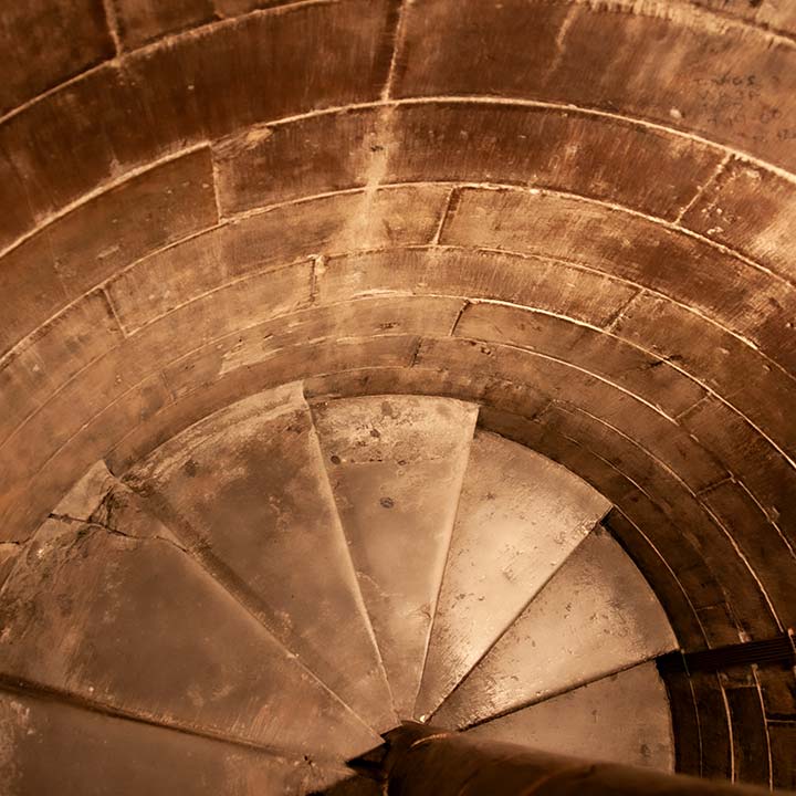 stone stairway to the dome of the Duomo in Florence, Italy
