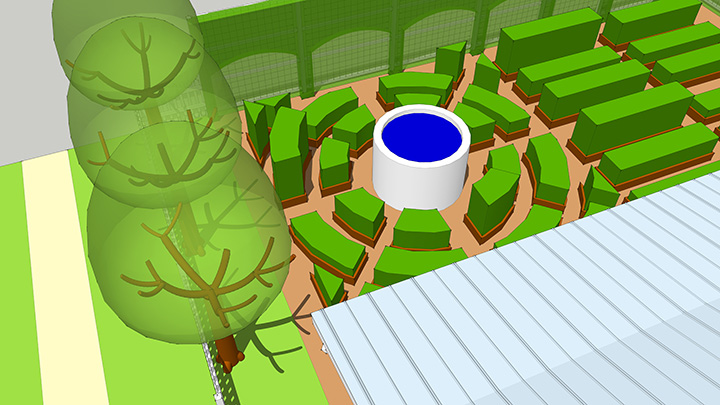 Outer Court of SmartDwelling II viewed from above