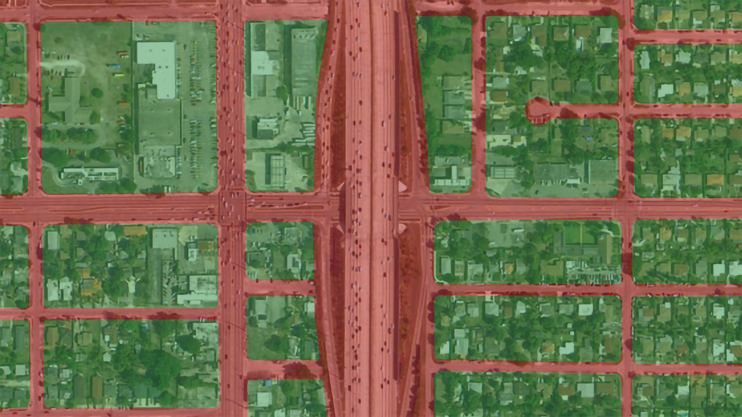 Miami plan showing areas of real estate value and thoroughfares