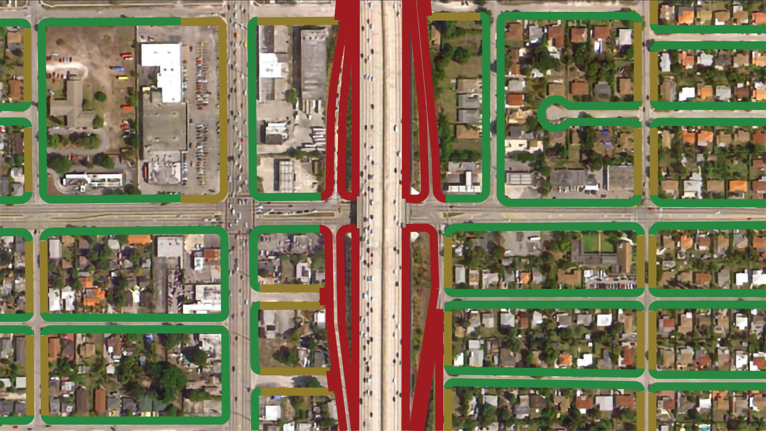Miami plan showing full-value, partial-value, and worthless street frontages