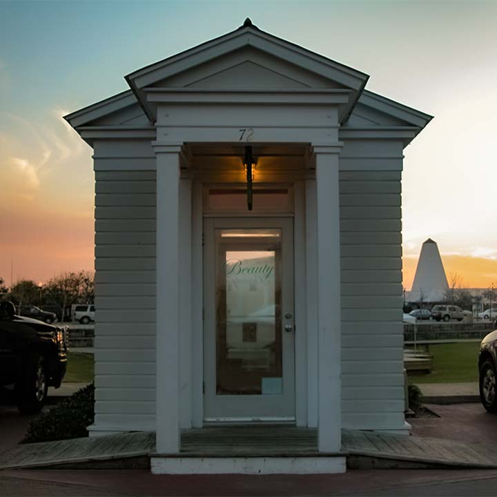 one of the small free-standing shops in Seaside, Florida’s Central Square that have been moved to a number of locations over the years