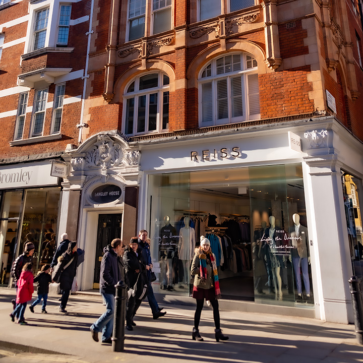 people walking on generous sidewalk in London's Covent Garden