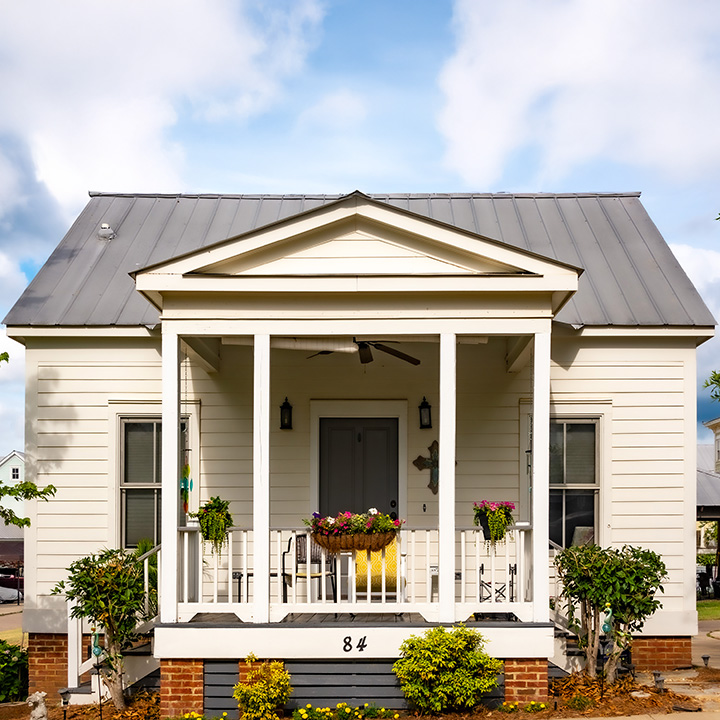 1-bedroom cottage with front porch at the Waters in Pike Road, Alabama