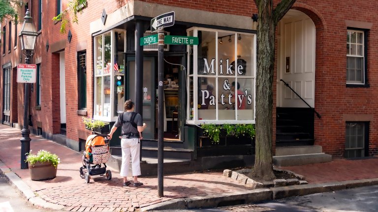 Mike @ Patty's is a Single-Crew Workplace regularly rated as the best sandwich shop in Boston. Mike serves; Patty cooks. The place is tiny, with a line out the door whenever they're open. By starting small they were soon able to expand, w/5 locations now. https://www.mikeandpattys.com &copy;2014 Stephen A. Mouzon