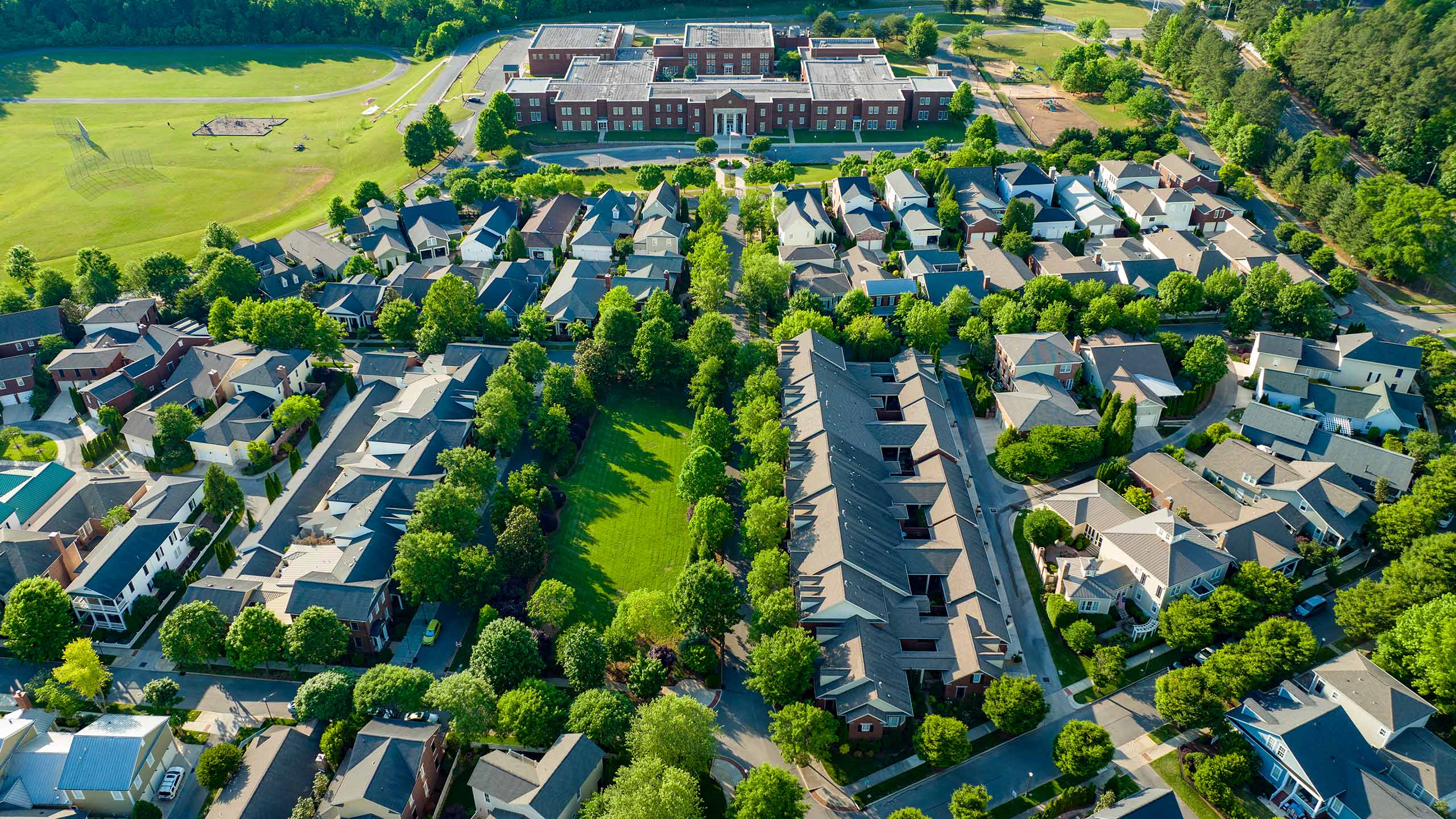 aerial view of Providence School in Huntsville, Alabama